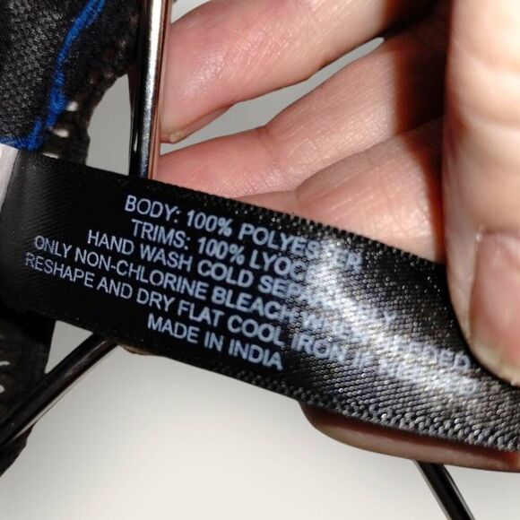 Lane Bryant Semi Sheer Swimsuit‎ Cover Up Crochet Tropical Floral Black Beachy - Picture 9 of 9